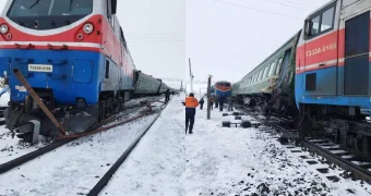 Поезд с 200 пассажирами сошел с рельсов в Актюбинской области