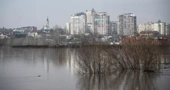 В российском Оренбурге затоплены тысячи домов