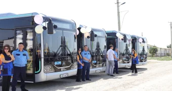 Современные автобусы запустили по маршруту Актау - Баянды