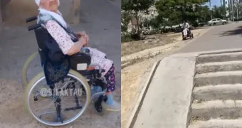 Возможности передвижения инвалидов-колясочников ограничены в Актау