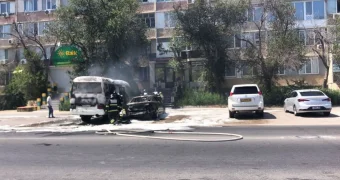 Автобус и «легковушки» горели в Актау