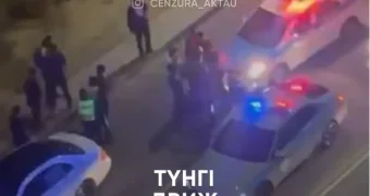 Массовое задержание сняли на видео в Актау