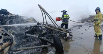 Вертолет Ми-8 рухнул в Казахстане