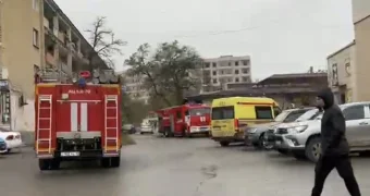 Пожар произошел в трехэтажном здании в Актау