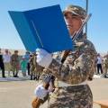 В бригаде противовоздушной обороны Актау состоялась церемония принятия военной присяги новым пополнением